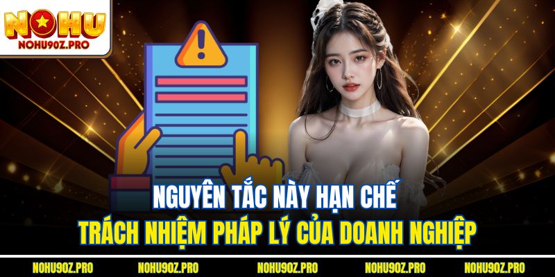 Nguyên tắc này hạn chế trách nhiệm pháp lý của doanh nghiệp